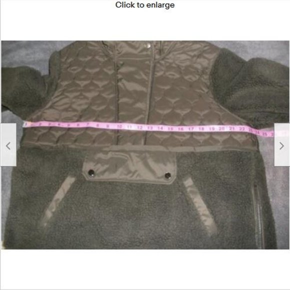 NWT Veronica Beard Leo Sherpa Fleece Quilted Pullover Jacket XL - Picture 10 of 12